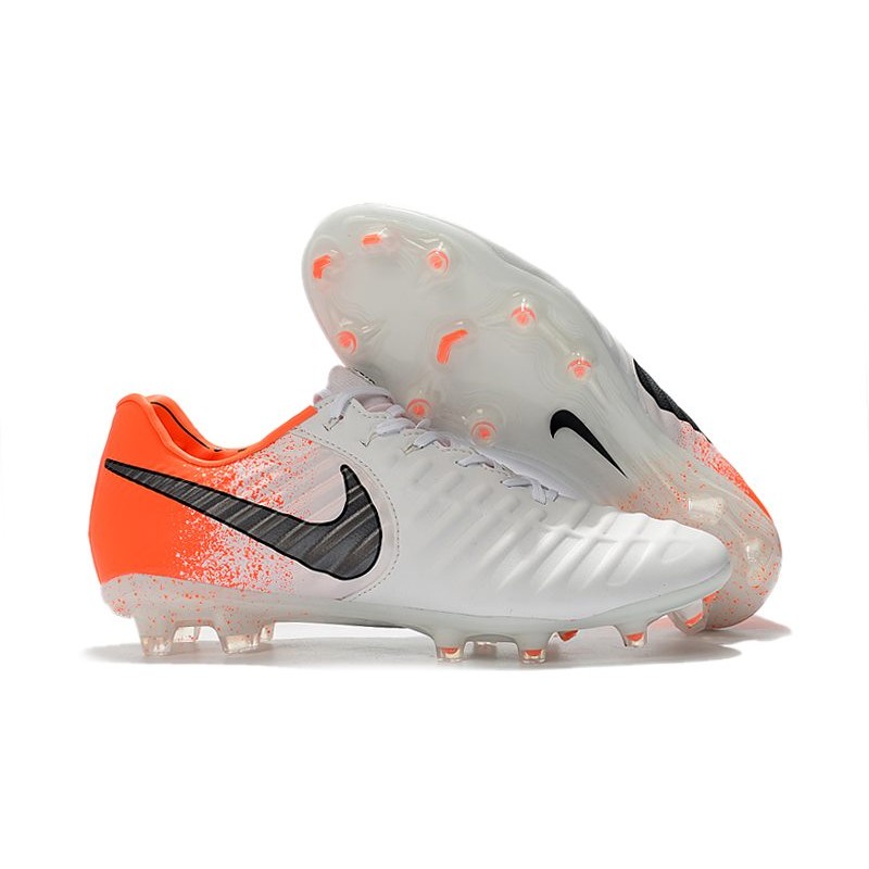 Nike Tiempo Legend Elite FG Bílý oranžový Černá